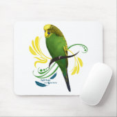 Green English Budgie Mousepad (Mit Mouse)