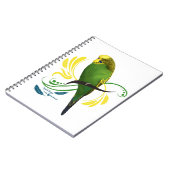 Green English Budgie Notizblock (Linke Seite)
