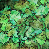 Green English Ivy Nature Watercolor Muster Fleecedecke