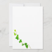 Green English Ivy Vine Foliage Celebration of Life Einladung (Rückseite)