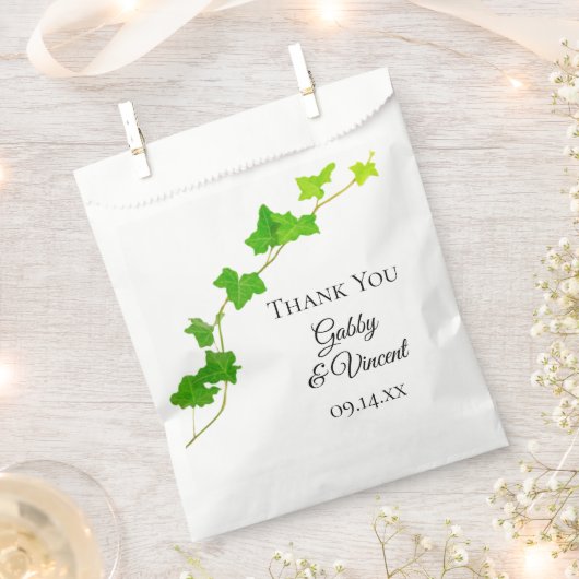 Green English Ivy Vine Foliage Wedding Geschenktütchen (Ausgeschnitten)