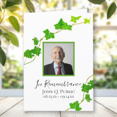 Green English Ivy Vine Funeral Service geflochten Programm