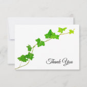 Green English Ivy Vine Vielen Dank Einladung (Vorderseite)