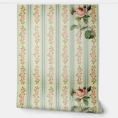 Green English Rose Elegance Tapete (Abrollen)