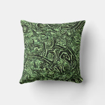 Green Enigma Throw Kissen