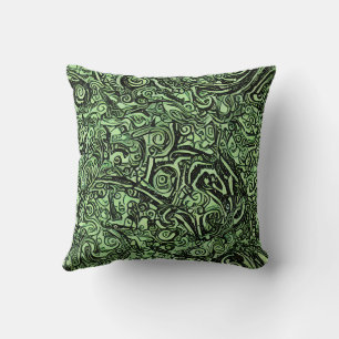 Green Enigma Throw Kissen