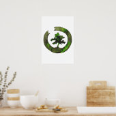 Green Enso Bonsai Circle Poster (Küche)
