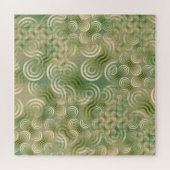 Green Entanglement Geometric Texture Puzzle (Horizontal)