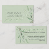 Green Essential Oils Add your custom logo floral Visitenkarte (Vorne/Hinten)