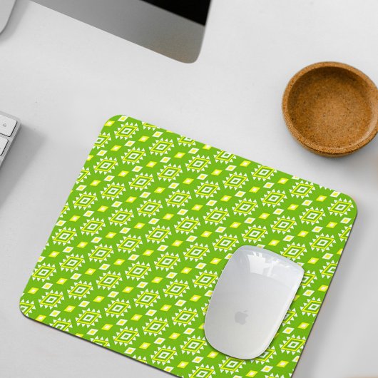 Green Ethnic Pattern Mouse Pad Mousepad