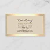 Green Eucaliptus Gold Event Planner Visitenkarte (Rückseite)