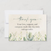 Green Eucalyptus Baby Dusche Danke, Karten (Vorderseite)