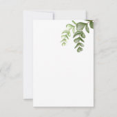 Green Eucalyptus Baby Showeinladung (Rückseite)