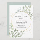 Green Eucalyptus Baby Shower by Mail Einladung (Vorne/Hinten)