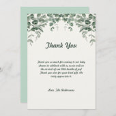 Green Eucalyptus Blätter Baby Dusche Danke Karte (Vorne/Hinten)