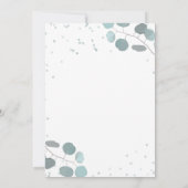 Green Eucalyptus Blätter Baby Shower Boy oder Girl Einladung (Rückseite)