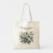 Green Eucalyptus Bridesmaid Tragetasche (Rückseite)