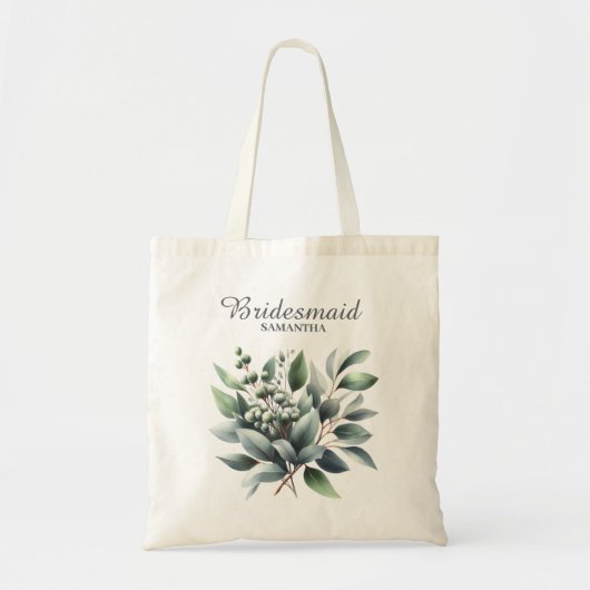 Green Eucalyptus Bridesmaid Tragetasche (Vorne)