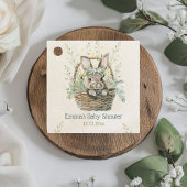 Green Eucalyptus Bunny Baby Dusche Geschenkanhänger