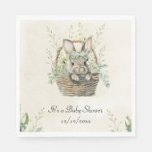Green eucalyptus Bunny Baby Dusche Serviette (Vorderseite)
