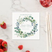 Green Eucalyptus Celebration of Life Serviette (Beispiel)