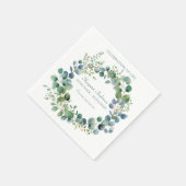 Green Eucalyptus Celebration of Life Serviette (Ecke)