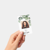 GREEN EUCALYPTUS EMPLOYEE FOTO BARCODE NAME AUSWEIS (Handheld)