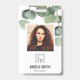 GREEN EUCALYPTUS EMPLOYEE FOTO BARCODE NAME AUSWEIS
