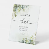 Green Eucalyptus Floral Mimosa Bar Sign Sockelschild (Vorderseite)