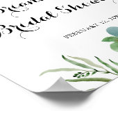 Green Eucalyptus Foliage Brautparty Willkommen Poster (Ecke)