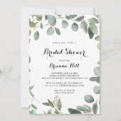 Green Eucalyptus Foliage Delight Brautparty Einladung (Vorderseite)
