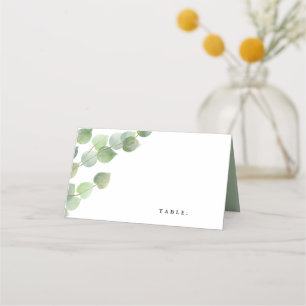 Green Eucalyptus Foliage Personalisiert Platzkarte