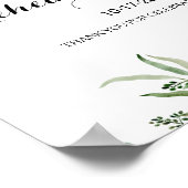 Green Eucalyptus Foliage Probe Dinner Willkommen Poster (Ecke)