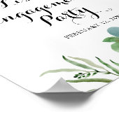 Green Eucalyptus Foliage Verlobung Willkommen Poster (Ecke)