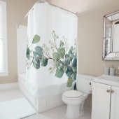 Green Eucalyptus Pastel Floral Whimsical Botanical Duschvorhang (Beispiel)