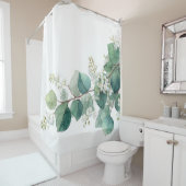Green Eucalyptus Pastel Floral Whimsical Botanical Duschvorhang (Beispiel)