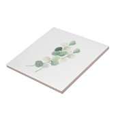 Green Eucalyptus Pastel Leaves Duvet Cover Fliese (Seite)