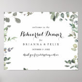 Green Eucalyptus Probe Dinner Willkommenszeichen Poster (Vorne)