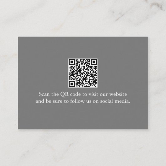 Green Eucalyptus QR Code Business Card Begleitkarte (Rückseite)