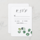 Green Eucalyptus RSVP-Karte RSVP Karte (Vorne/Hinten)