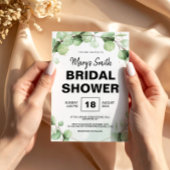 Green Eucalyptus Rustic Boho Elegant Bridal Shower Einladung