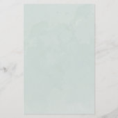 Green Eucalyptus Watercolor Wedding (Rückseite)