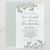 Green Eucalyptus Watercolor Wedding (Vorne/Hinten)