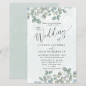 Green Eucalyptus Watercolor Wedding (Vorne/Hinten)