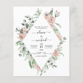 Green Eucalyptus Wedding Einladung (Vorderseite)