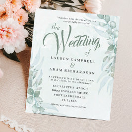 Green Eucalyptus Wedding Einladung