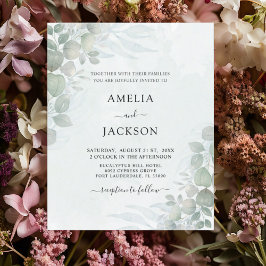 Green Eucalyptus Wedding Einladung