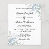 Green Eucalyptus Wedding Einladung (Vorderseite)