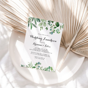 Green Eucalyptus Wedding Luncheon Brautparty Einladung