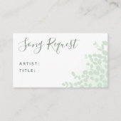 Green Eucalyptus Wedding Song Request Card Begleitkarte (Vorderseite)